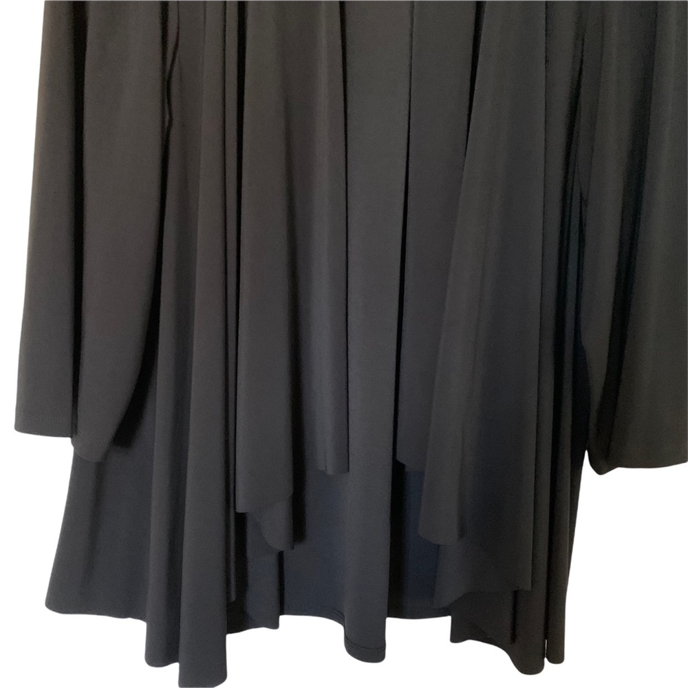 Black Waterfall Blazer with 3/4 Sleeves * Large - Picture 3 of 11